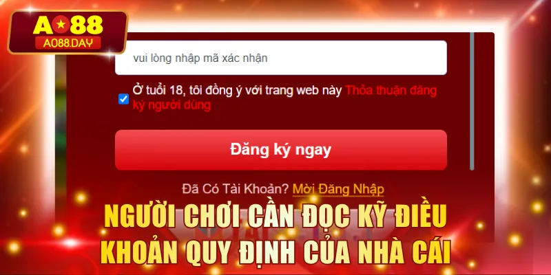Người chơi cần đọc kỹ điều khoản quy định của nhà cái