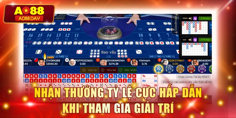 Nhận thưởng tỷ lệ cực hấp dẫn khi tham gia giải trí
